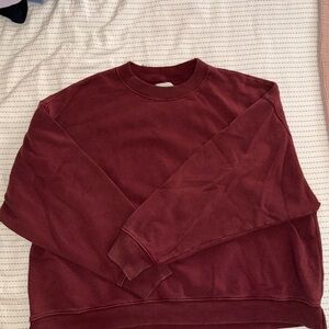 American Eagle Oversized Maroon Crewneck